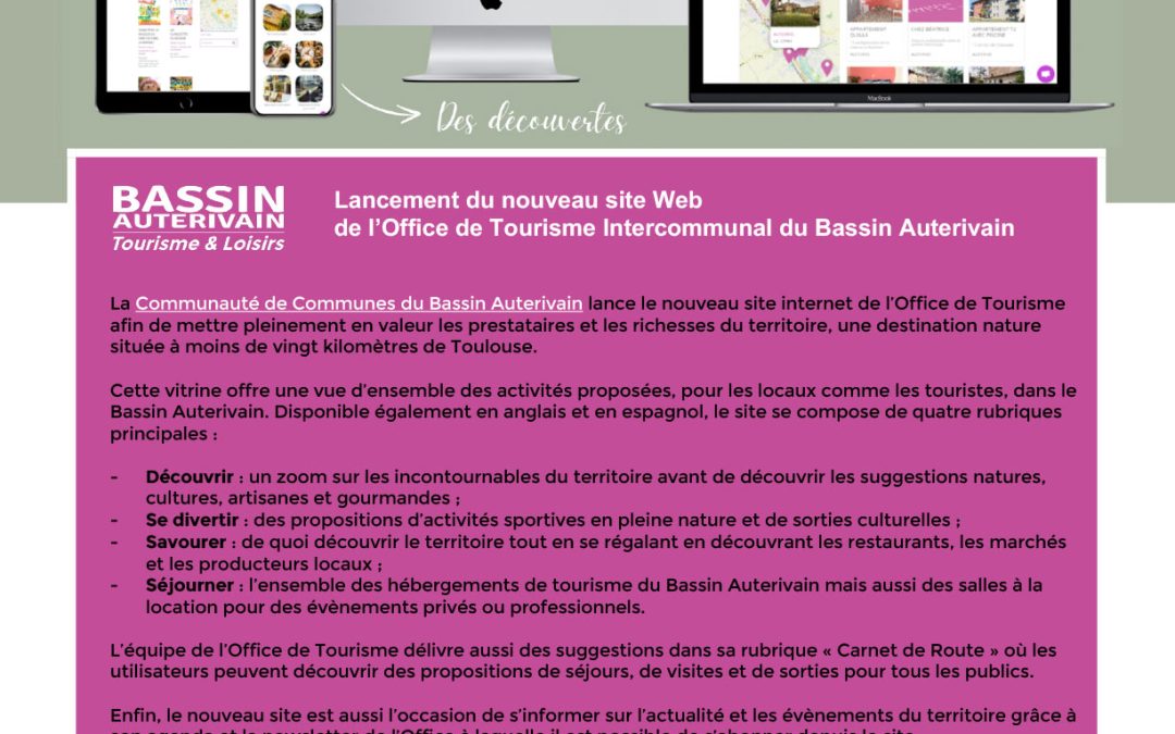Note de presse nouveau site internet tourisme et loisirs 25/06/2024