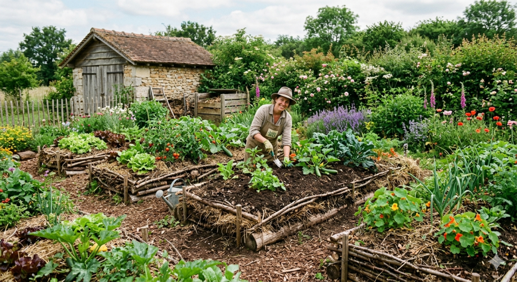 photo d'un jardin écologique