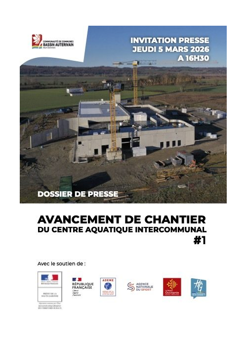 Dossier de presse visite chantier centre aquatique intercommunal 5/03/2026