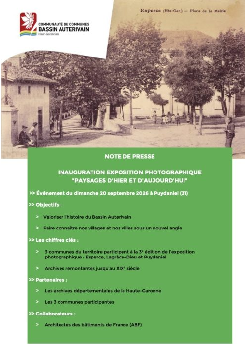 Note de presse inauguration expo photos 20/09/2026